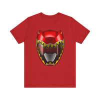 Kyoryuger Red Helmet  Super Sentai T Shirt Custom Graphic Art Cosplay Shirts Power Rangers Retro Vintage 90s Tee