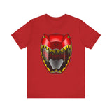 Kyoryuger Red Helmet  Super Sentai T Shirt Custom Graphic Art Cosplay Shirts Power Rangers Retro Vintage 90s Tee