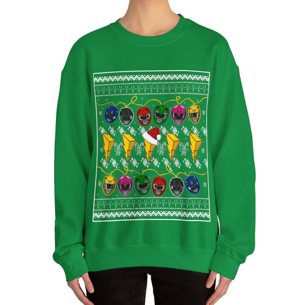 MMPR Ugly Christmas Sweatshirt Super Sentai T Shirt Custom Graphic Art Cosplay Shirts Power Rangers Retro Vintage 90s Tee
