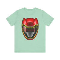 Kyoryuger Red Helmet  Super Sentai T Shirt Custom Graphic Art Cosplay Shirts Power Rangers Retro Vintage 90s Tee