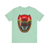 Kyoryuger Red Helmet  Super Sentai T Shirt Custom Graphic Art Cosplay Shirts Power Rangers Retro Vintage 90s Tee