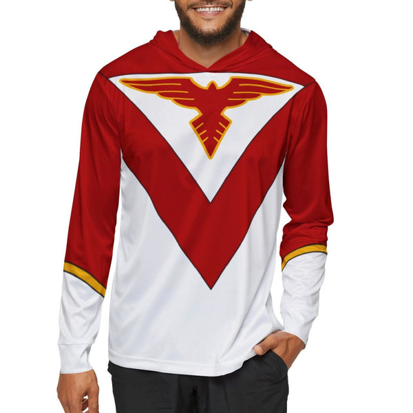 Jetman Red Hawk Hoodie (Full Print) Super Sentai T Shirt Custom Graphic Art Cosplay Shirts Power Rangers Retro Vintage 90s Tee