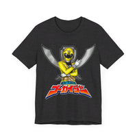 Gokaiger Yellow Roll Call  Super Sentai T Shirt Custom Graphic Art Cosplay Shirts Power Rangers Retro Vintage 90s Tee