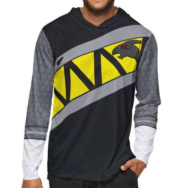 Kyoryuger Black Hoodie (Full Print)  Super Sentai T Shirt Custom Graphic Art Cosplay Shirts Power Rangers Retro Vintage 90s Tee