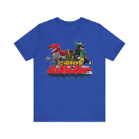 Zyurangers Red Green Mechas Super Sentai T Shirt Custom Graphic Art Cosplay Shirts Power Rangers Retro Vintage 90s Tee