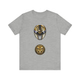 MMPR White Ranger Helmet Super Sentai T Shirt Custom Graphic Art Cosplay Shirts Power Rangers Retro Vintage 90s Tee