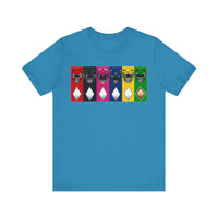 MMPR Colors Super Sentai T Shirt Custom Graphic Art Cosplay Shirts Power Rangers Retro Vintage 90s Tee