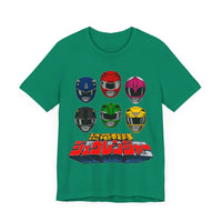 Zyuranger Helmets Super Sentai T Shirt Custom Graphic Art Cosplay Shirts Power Rangers Retro Vintage 90s Tee
