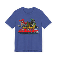 Zyurangers Red Green Mechas Super Sentai T Shirt Custom Graphic Art Cosplay Shirts Power Rangers Retro Vintage 90s Tee