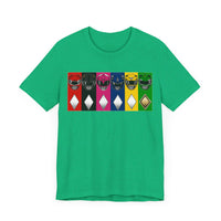 MMPR Colors Super Sentai T Shirt Custom Graphic Art Cosplay Shirts Power Rangers Retro Vintage 90s Tee