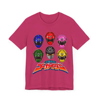 Gokaiger Helmets Super Sentai T Shirt Custom Graphic Art Cosplay Shirts Power Rangers Retro Vintage 90s Tee