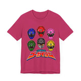 Gokaiger Helmets Super Sentai T Shirt Custom Graphic Art Cosplay Shirts Power Rangers Retro Vintage 90s Tee