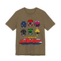 Zyuranger Helmets Super Sentai T Shirt Custom Graphic Art Cosplay Shirts Power Rangers Retro Vintage 90s Tee