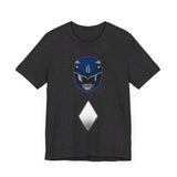Blue Helmet Super Sentai T Shirt Custom Graphic Art Cosplay Shirts Power Rangers Retro Vintage 90s Tee