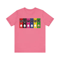 MMPR Colors Super Sentai T Shirt Custom Graphic Art Cosplay Shirts Power Rangers Retro Vintage 90s Tee