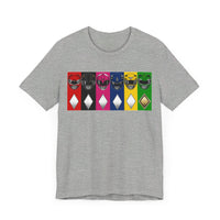 MMPR Colors Super Sentai T Shirt Custom Graphic Art Cosplay Shirts Power Rangers Retro Vintage 90s Tee