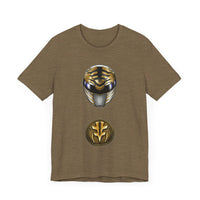 MMPR White Ranger Helmet Super Sentai T Shirt Custom Graphic Art Cosplay Shirts Power Rangers Retro Vintage 90s Tee