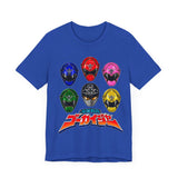 Gokaiger Helmets Super Sentai T Shirt Custom Graphic Art Cosplay Shirts Power Rangers Retro Vintage 90s Tee