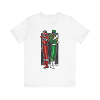 BFF Rangers Super Sentai T Shirt Custom Graphic Art Cosplay Shirts Green Ranger Power Rangers Retro Vintage 90s Tee