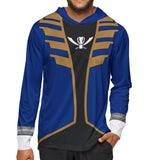 Gokaiger Blue Hoodie (Full Print) Super Sentai T Shirt Custom Graphic Art Cosplay Shirts Power Rangers Retro Vintage 90s Tee