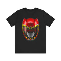 Kyoryuger Red Helmet  Super Sentai T Shirt Custom Graphic Art Cosplay Shirts Power Rangers Retro Vintage 90s Tee