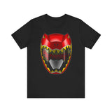 Kyoryuger Red Helmet  Super Sentai T Shirt Custom Graphic Art Cosplay Shirts Power Rangers Retro Vintage 90s Tee
