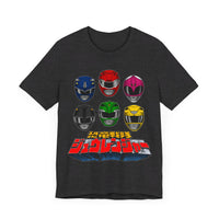 Zyuranger Helmets Super Sentai T Shirt Custom Graphic Art Cosplay Shirts Power Rangers Retro Vintage 90s Tee
