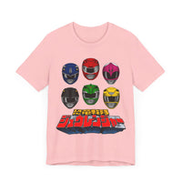 Zyuranger Helmets Super Sentai T Shirt Custom Graphic Art Cosplay Shirts Power Rangers Retro Vintage 90s Tee