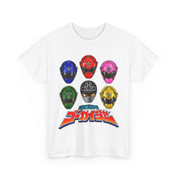 Gokaiger Helmets XL Super Sentai T Shirt Custom Graphic Art Cosplay Shirts Power Rangers Retro Vintage 90s Tee