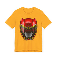 Kyoryuger Red Helmet  Super Sentai T Shirt Custom Graphic Art Cosplay Shirts Power Rangers Retro Vintage 90s Tee