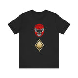 MMPR Red Dragon Shield Super Sentai T Shirt Custom Graphic Art Cosplay Shirts Power Rangers Retro Vintage 90s Tee