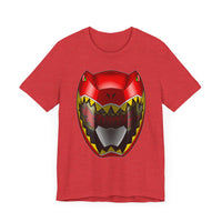 Kyoryuger Red Helmet  Super Sentai T Shirt Custom Graphic Art Cosplay Shirts Power Rangers Retro Vintage 90s Tee