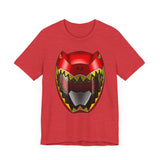 Kyoryuger Red Helmet  Super Sentai T Shirt Custom Graphic Art Cosplay Shirts Power Rangers Retro Vintage 90s Tee