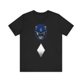 Blue Helmet Super Sentai T Shirt Custom Graphic Art Cosplay Shirts Power Rangers Retro Vintage 90s Tee