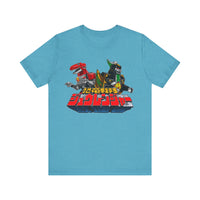 Zyurangers Red Green Mechas Super Sentai T Shirt Custom Graphic Art Cosplay Shirts Power Rangers Retro Vintage 90s Tee