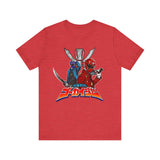 Gokai Red/Blue Super Sentai T Shirt Custom Graphic Art Cosplay Shirts Power Rangers Retro Vintage 90s Tee