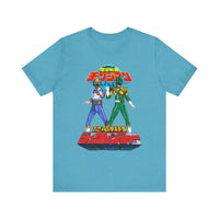 Legendary Izumi Green Ranger Changeman Blue Super Sentai T Shirt Custom Graphic Art Cosplay Shirts Power Rangers Retro Vintage Tee