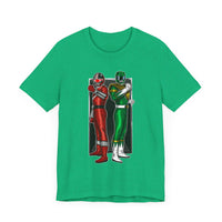 BFF Rangers Super Sentai T Shirt Custom Graphic Art Cosplay Shirts Green Ranger Power Rangers Retro Vintage 90s Tee