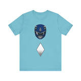 Blue Helmet Super Sentai T Shirt Custom Graphic Art Cosplay Shirts Power Rangers Retro Vintage 90s Tee