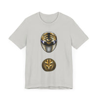 MMPR White Ranger Helmet Super Sentai T Shirt Custom Graphic Art Cosplay Shirts Power Rangers Retro Vintage 90s Tee