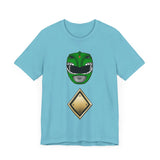 MMPR Green Helmet Super Sentai T Shirt Custom Graphic Art Cosplay Shirts Power Rangers Retro Vintage 90s Tee