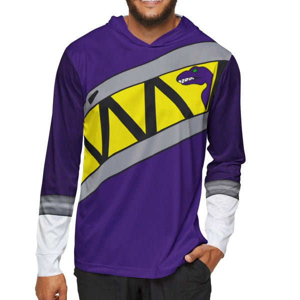 Kyoryuger Purple Hoodie (Full Print) Super Sentai T Shirt Custom Graphic Art Cosplay Shirts Power Rangers Retro Vintage 90s Tee