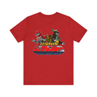 Zyurangers Red Green Mechas Super Sentai T Shirt Custom Graphic Art Cosplay Shirts Power Rangers Retro Vintage 90s Tee