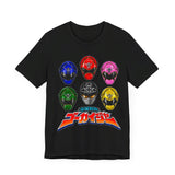 Gokaiger Helmets Super Sentai T Shirt Custom Graphic Art Cosplay Shirts Power Rangers Retro Vintage 90s Tee