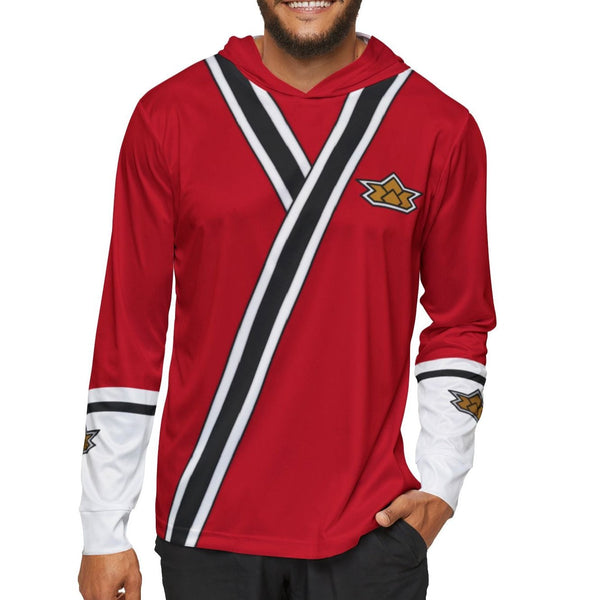 Shinkenger Red Hoodie (Full Print) Super Sentai T Shirt Custom Graphic Art Cosplay Shirts Power Rangers Retro Vintage 90s Tee