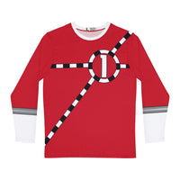ToQger Red Long Sleeve Shirt (Full Print) Super Sentai T Shirt Custom Graphic Art Cosplay Shirts Power Rangers Retro Vintage 90s Tee