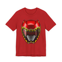 Kyoryuger Red Helmet  Super Sentai T Shirt Custom Graphic Art Cosplay Shirts Power Rangers Retro Vintage 90s Tee