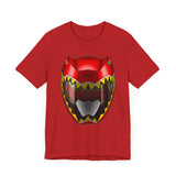 Kyoryuger Red Helmet  Super Sentai T Shirt Custom Graphic Art Cosplay Shirts Power Rangers Retro Vintage 90s Tee