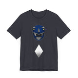 Blue Helmet Super Sentai T Shirt Custom Graphic Art Cosplay Shirts Power Rangers Retro Vintage 90s Tee