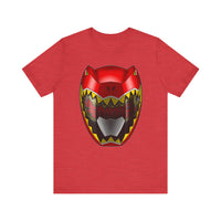 Kyoryuger Red Helmet  Super Sentai T Shirt Custom Graphic Art Cosplay Shirts Power Rangers Retro Vintage 90s Tee